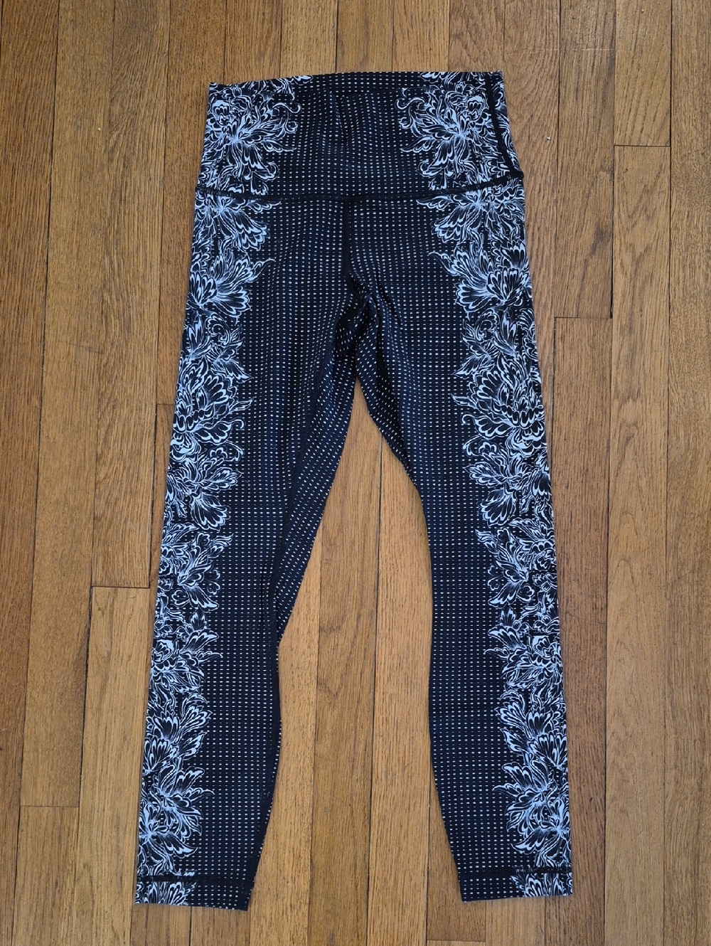 Lululemon Wunder Under 7/8 Tight In Infinity Alpine White Black
